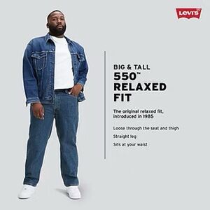 Levi's Big and Tall Mens 550 Tapered Leg Relaxed Fit Jean | W44/L30